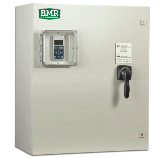 BMR USA Soft Start NEMA 50-300 HP Pump Panel DIMENSIONAL
